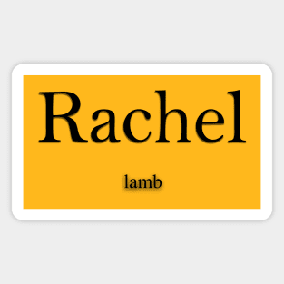 Rachel Name meaning Magnet